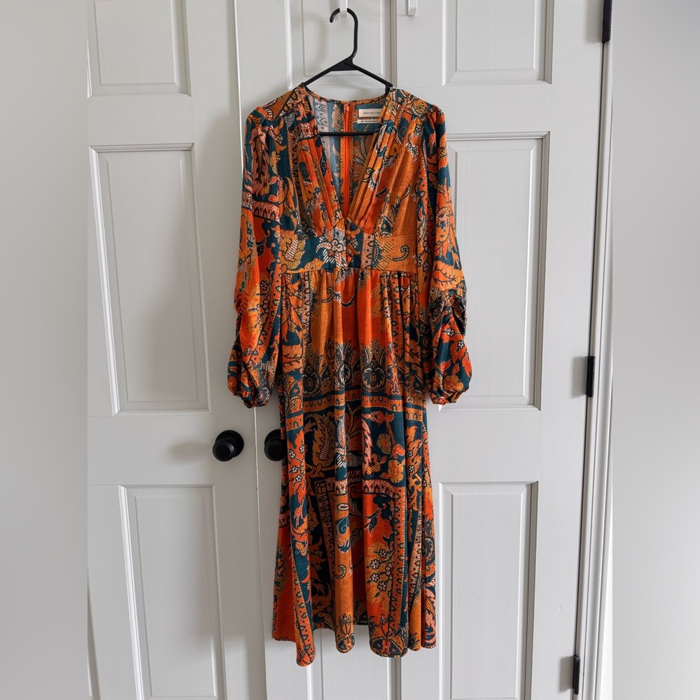 Urban Outfitters Odila Floral Smocked Midi dress S